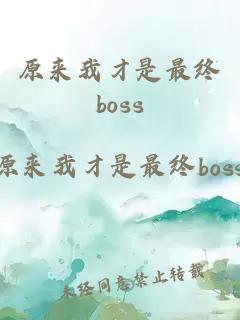 原來我才是最終boss